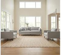 FURNISHFUL FINESSE Handwoven Jute Cotton Area Rug, 180x270 cm