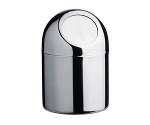 Furnishing4u Mini Waste Bin with Push Top,silver,H17 x W12 x D12cm