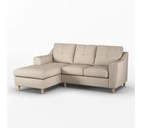 Furnishings For Less Baxter Fabric L Shaped 3 Seater Corner Sofa With Chaise - Oatmeal - Left Hand Facing