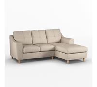 Furnishings For Less Baxter Fabric L Shaped 3 Seater Corner Sofa With Chaise - Oatmeal - Right Hand Facing