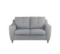 Furnishings For Less Baxter Tufted Fabric 2 Seater Sofa - Silver