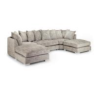 Furnishings For Less Bishop U-Shape Alaska Fabric - Truffle - Scatter Back