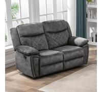 Furnishings For Less Brianna Plush Fabric Reclining 2 Seater Sofa