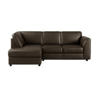 Furnishings For Less Dalmore Leather 4 Seater Corner Sofa - Brown - Left Hand Facing