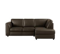 Furnishings For Less Dalmore Leather 4 Seater Corner Sofa - Brown - Right Hand Facing
