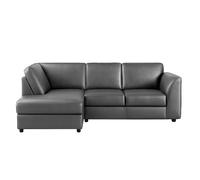 Furnishings For Less Dalmore Leather 4 Seater Corner Sofa - Grey - Left Hand Facing