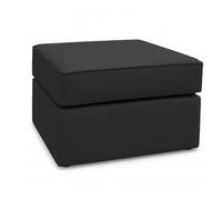 Furnishings For Less Dalmore Leather Footstool - Black