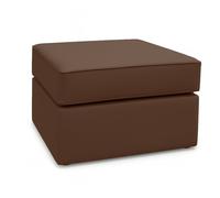 Furnishings For Less Dalmore Leather Footstool - Brown