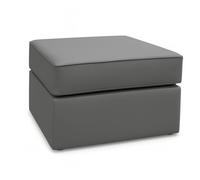 Furnishings For Less Dalmore Leather Footstool - Grey