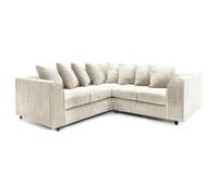 Furnishings For Less Ferguson / Luxor Full Jumbo Cord Corner Sofa - Cream