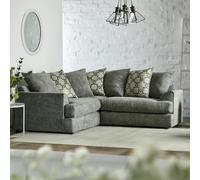 Furnishings For Less Graceland Fabric 5 Seater Corner Sofa - Pewter
