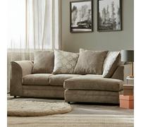 Furnishings For Less Graceland Fabric Corner Sofa - Stone - Right Hand Facing
