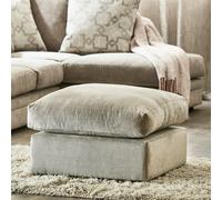 Furnishings For Less Graceland Fabric Footstool - Stone