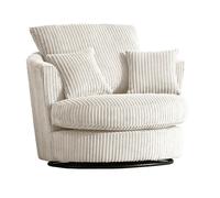 Furnishings For Less Luxor / Ferguson / Delta Cord Swivel Chair - Cream