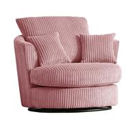 Furnishings For Less Luxor / Ferguson / Delta Cord Swivel Chair - Pink