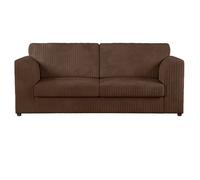 Furnishings For Less UK Luxor Jumbo Cord Fabric 3 Seater Sofa - Fullback Chocolate