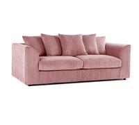 Furnishings For Less Luxor Full Jumbo Cord 3 Seater - Scatter Back - Pink