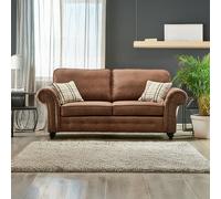 Furnishings For Less Oakland Chesterfield Leather 3 Seater - Tan