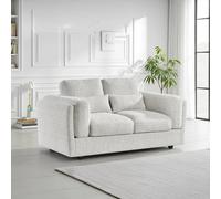 Furnishings For Less UK Bali Modern Chenille Textured Fabric 2 Seater Sofa Beige Furnishings For Less UK Beige