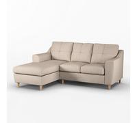 Furnishings For Less Baxter Fabric L Shaped 3 Seater Corner Sofa With Chaise - Oatmeal - Left Hand Facing