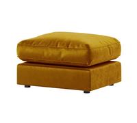 Furnishings For Less UK Brooklyn Plush Velvet Fibre Filled Gold Footstool Sofa Accessory
