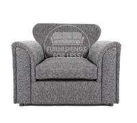 Furnishings For Less UK Byron Dundee Chenille Fabric Single Seater Armchair Grey or Light Grey Furnishings For Less UK Light Grey