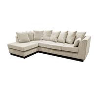 Furnishings For Less UK Casper Chenille Large 5 Seater L Shaped Corner Sofa Left Hand Facing in Beige Furnishings For Less UK Beige