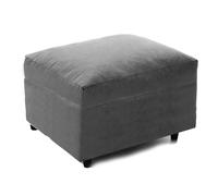 Furnishings For Less UK Casper Soft Chenille Fabric Footstool Sofa Accessory in Grey Furnishings For Less UK Grey