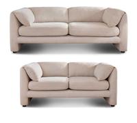 Furnishings For Less UK Chester 3 + 2 Fabric Boucle Cream Sofa Suite