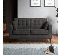 Furnishings For Less UK Eden Graphite Chenille Fabric Boxed Arm 2 Seater Sofa