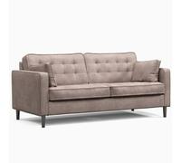 Furnishings For Less UK Eden Pewter Chenille Fabric Boxed Arm 3 Seater Sofa