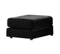 Furnishings For Less UK Ella Plush Velvet Foam Filled Black Footstool Sofa Accessory