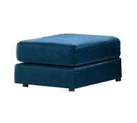 Furnishings For Less UK Ella Plush Velvet Foam Filled Blue Footstool Sofa Accessory