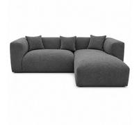 Furnishings For Less UK Ely Slate Right Hand Facing Cloud Chaise L Shaped Corner Sofa