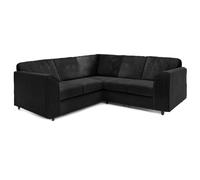 Furnishings For Less UK Ferguson 5 Seater Fabric Corner Sofa L Shaped Jumbo Cord - Full Back in Black Furnishings For Less UK Black