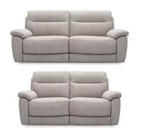 Furnishings For Less UK Keswick Electric Reclining Beige Fabric Sofa Suite