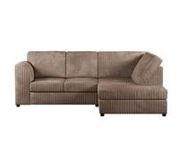 Furnishings For Less UK Luxor Coffee Jumbo Cord 4 Seater Corner Sofa Right Hand Facing - Full Back