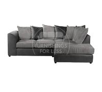Furnishings For Less UK Luxor Jumbo Cord 4 Seater Corner sofa Right Hand Facing Furnishings For Less UK Multicolor