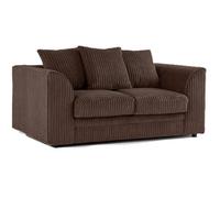 Furnishings For Less UK Luxor Jumbo Cord Chocolate Fabric 2 Seater Sofa