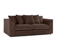 Furnishings For Less Luxor Full Jumbo Cord 3 Seater - Scatter Back - Chocolate