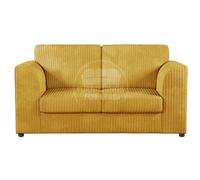 Furnishings For Less UK Luxor Jumbo Cord Fabric 2 Seater Sofa - Fullback Mustard