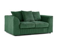 Furnishings For Less Luxor Full Jumbo Cord 2 Seater - Scatter Back - Green