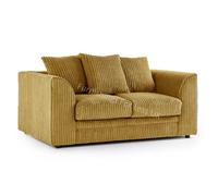 Furnishings For Less UK Luxor Jumbo Cord Mustard Fabric 2 Seater Sofa