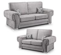 Furnishings For Less UK Milan Fabric Sofa Suite 3 And 2 Seater Sofa Set Full Back