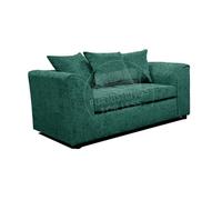 Furnishings For Less UK Monaco Chenille Fabric 3 Piece Sofa Set - 2 1 1 Teal