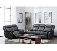 Furnishings For Less Hampshire Luxury Manual Reclining Sofa Suite - Grey