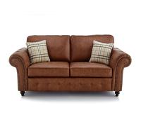 Furnishings For Less UK Oakland 2 Seater Large Chesterfield Style Leatherair Tan Furnishings For Less UK Tan