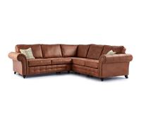 Furnishings For Less UK Oakland Tan Chesterfield 5 Seater L Shape Large Corner Sofa Furnishings For Less UK Tan