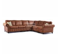 Furnishings For Less UK Oakland Tan Chesterfield 6 Seater L Shape Large Corner Sofa