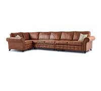 Furnishings For Less UK Oakland Tan Chesterfield 6 Seater L Shape Large Corner Sofa
